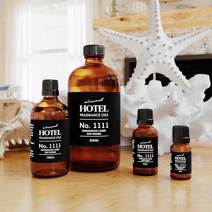 AirScent My Way Diffuser Oil No. 1111 Inspired by the 1 Hotel Miami - Sandalwood Suede Soft Woods - Fragrance Oil Blend for Ultrasonic and Waterless Diffusers and Crafting - 10 mL, 0.34 fl oz Bottle