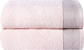 Belizzi Home Ultra Soft 2 Pack Oversized Bath Towel Set 28x55 inches, 100% Cotton Large Bath Towels, Ultra Absorbant Compact Quickdry & Lightweight Towel, Ideal for Gym Travel Camp Pool - Pink