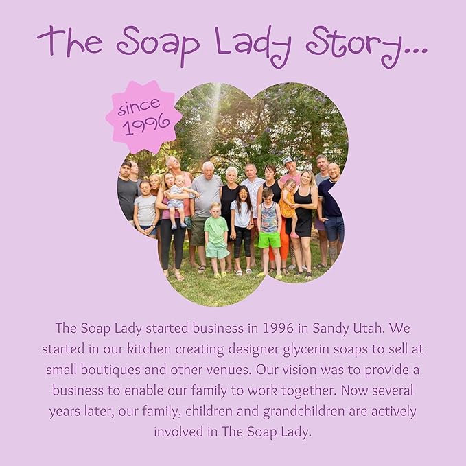The Soap Lady Seasonal Bath Bombs - Berry Peppermint, Blackberry Lemon, Grapefruit Orange & Rose Lavender - 4 Pack