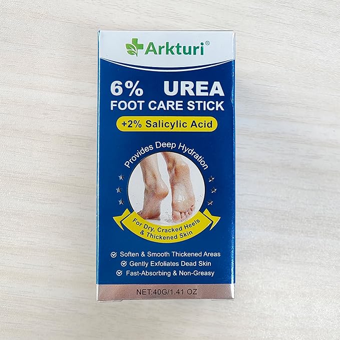 Urea Cream, Maximum Strength Urea Foot Cream, 60% Urea Cream Stick plus 2% Salicylic Acid Callus Remover for Dry Cracked Heels, Hands, Knees, Exfoliating Moisturizer, Dead Skin Remover Foot Balm 2.8OZ