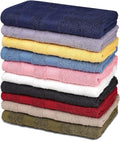 ZUPERIA Classic Hand Towels Pack of 10 (16 x 28 Inches) 100% Ring Spun Cotton Light Weight & Super Absorbent, Fast Drying Hand Towels for Bathroom, Hotels, Travel and Spa (Assorted)