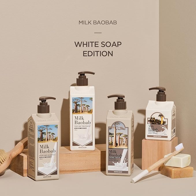 Milk Baobab Hydrating Shampoo, Nourishing Korean Hair Care, Long-Lasting White Soap Fragrance, Hydrolyzed Keratin, Paraben-Free, 16.9 fl oz