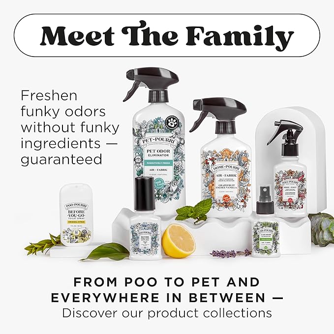 Poo-Pourri Before-You-Go Toilet Spray,Fresh Sea Salt,4 Fl Oz,Up to 200 Uses,Bathroom Odor Deodorizer,Plant-Based with Essential Oils,for Home or Work,Sea Salt,Bergamot & Eucalyptus Scent,(Pack of 2)