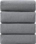 4 Pack Washcloths Set 13"x13",Grey Towel Set for Bathroom,Highly Absorbent & Quick Dry Premium Towel for Daily Use,Soft Microfiber Multipurpose Washcloths Towel Set for Hotel, Spa,Shower,Gym