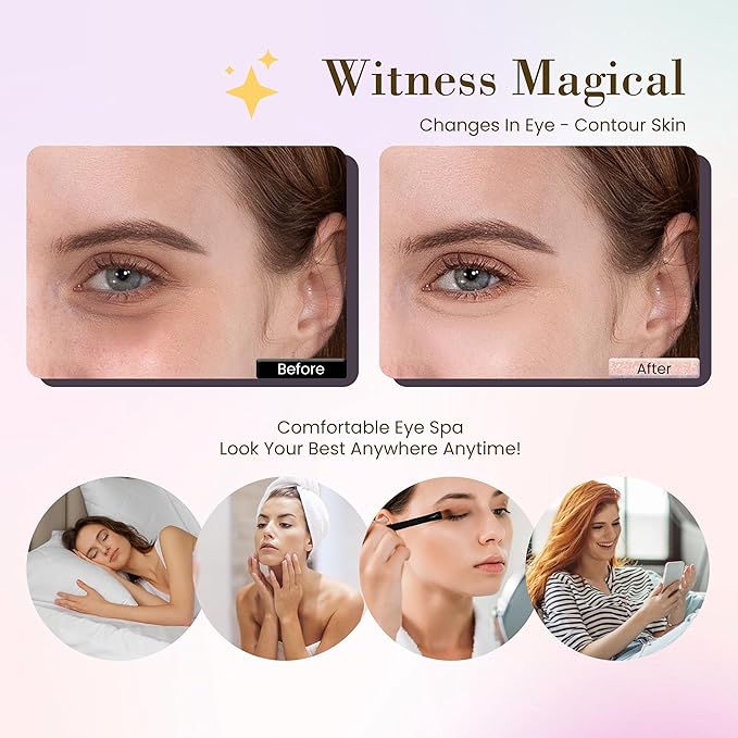 32 Pairs Pink Under Eye Patches, Rose Cooling Hydrating Eye Mask for Dark Circles Puffiness Puffy Eyes, Anti Wrinkle Collagen Undereye Pad, 32 Sets Women Travel Beauty Skincare Face Gel