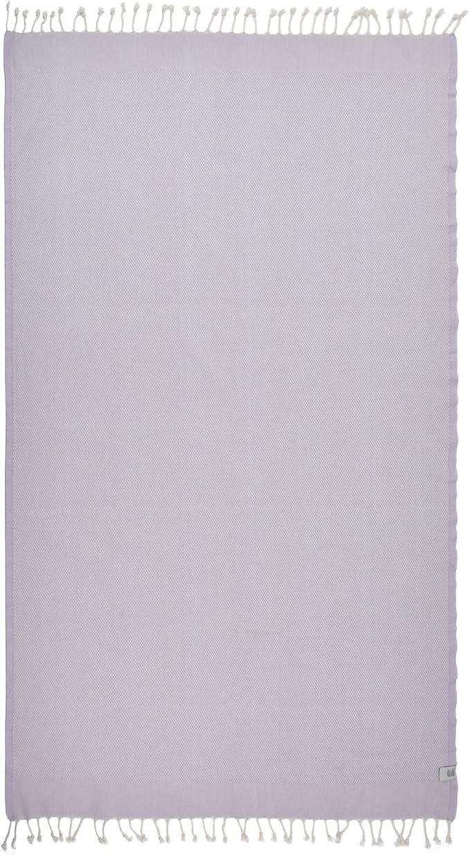 Beach Towel | Cotton Beach Towels, Easy to Carry, Sand Free, Highly Absorbent, Quick Dry, Turkish Towels for Travel Camping Bath Sauna Beach Gym Pool Yoga SPA by Lahammam, Akasya, Lilac