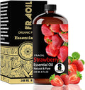 Strawberry Essential Oil, Strawberry Oil 8 Fl Oz 240ML for Diffuser Humidifier Yoga Cleaning DIY Candle Soap Making Perfume Gift for Women Essential Oils FRAOIL (Strawberry 8 Fl Oz (Pack of 1))