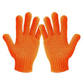 MIG4U Exfoliating Shower Gloves for Bath, Premium Nylon Body Wash Bathing Gloves for Men Women Spa, Massage and Skin Scrub, Dead Skin Remover with Hanging Loop, Orange, Regular Size