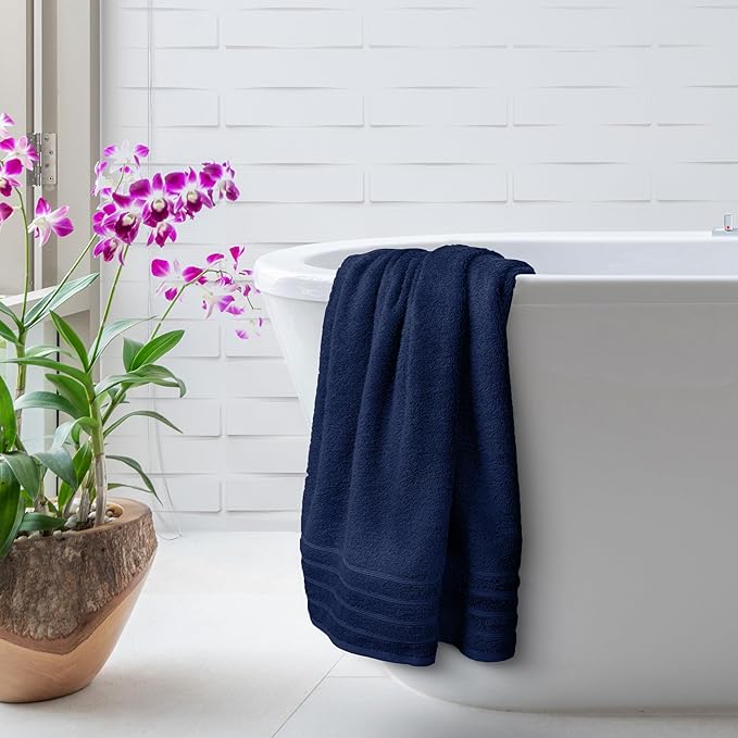Avalon Towels Bath Towels Set of 4, Size 30 x 60 Inches, Highly Soft and Absorbent, Quick Drying, Lightweight, Perfect for Daily Use