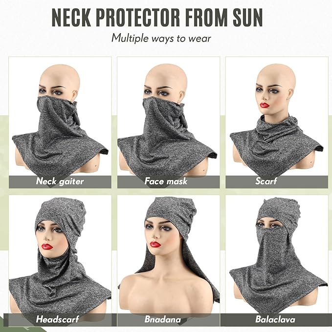 SATINIOR 3 Piece Balaclava Face Cover Sun Protection Neck Cover Summer Balaclava Motorcycle Face Mask for Men Women