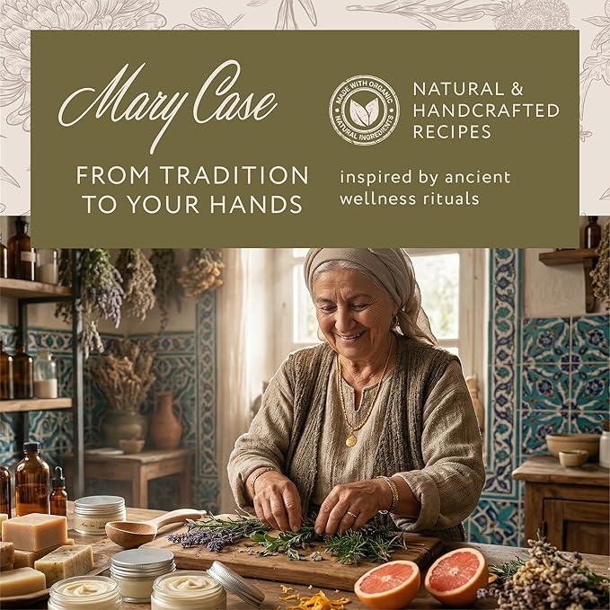 Mary Case Goat Milk & Lavender Bar Soap Set of 4 | Natural Soap with Olive, Coconut & Oils + Dried Flowers | Bath Soap for Men & Women |