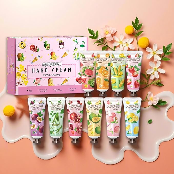 Hand Cream Gift Set 10 Pack, Mothers Day Gifts,Moisturizing Hand Lotion Travel Size for Dry Hands, Gifts for Women&Teen Girls, Teacher Appreciation Gifts,Nurses Week Gifts, Small Gifts