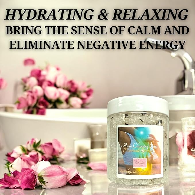 Aura Cleansing Bath Salts – Dead Sea Salt Bath Soak for Spiritual Cleansing, Energy Balance & Ritual Use 12oz