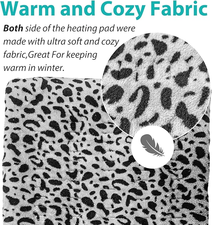 Heating Pad for Back Pain and Cramps Relief, Ultra Soft Microplush Heating Pad with 12 Heat Setting, Moist Heat Function and 1-24H Auto Shut Off, Stay on Function,12” x 24” Hot Heated Pad (Grey)