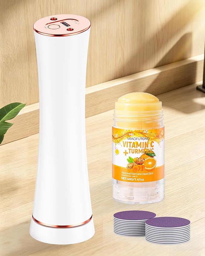Electric Foot Callus Remover, 3-Speed Rechargeable Cordless Electronic Foot File with Moisturizing Balm, Electric Callus Remover Kit for Dead Skin, Birthday & Mothers Day Gifts for Women Mom