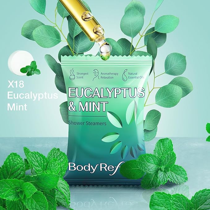 Shower Steamers Aromatherapy -18 Pack Eucalyptus Mint Shower Steamer, Eucalyptus for Shower, Mothers Day Gifts for Mom Wife Grandma, Self Care Birthday Gifts for Women - Stress Relief Relaxation