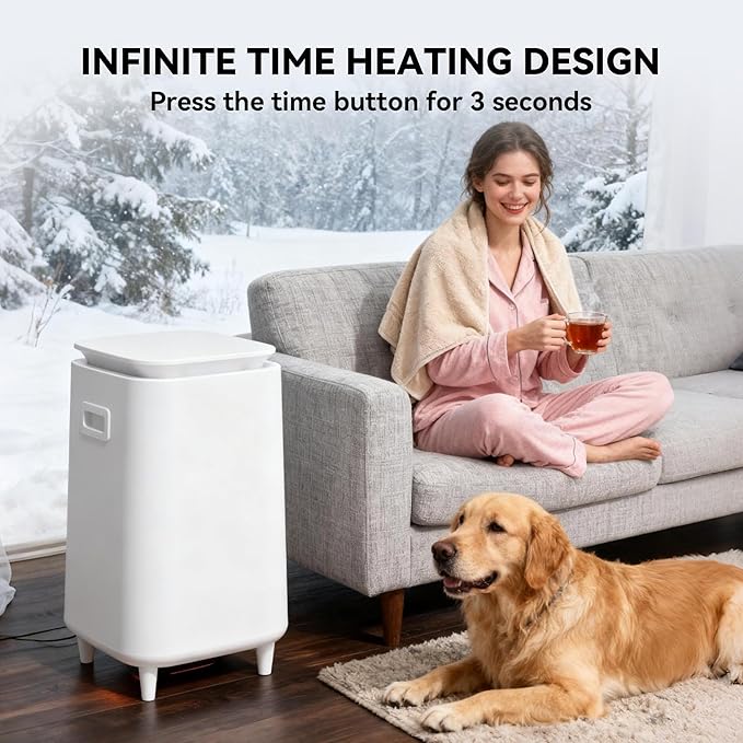 Large Towel Warmer for Bathroom, Unlimited Heating Heated Towel Warmers Bucket, Bath Blanket Warmers for SPA, Auto Shut Off, Fits Up to Two 40"X70" Oversized Towels, Bathrobes, Ideal Gifts -White