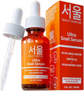 SeoulCeuticals Korean Skin Care 97.5% Snail Mucin Serum – K Beauty Skincare Anti Wrinkle Cica Night Serum Hyaluronic Acid for Face 1oz