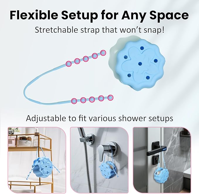 Silicone Shower Steamer Holder/Tray, Hangable&Durable Shower Steamer Holder, Long Lasting Bath Bombs Holder, Aromatherapy Diffuser Containers, Bathroom Accessory for Decor, Yellow