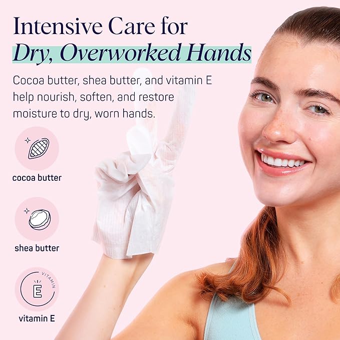 SpaLife Moisturizing Hand Gloves & Foot Mask Socks | Korean Skincare Set Mothers Day Gifts | Dry Cracked Hands & Dry Cracked Feet Callus Remover | Self Care Gifts for Women | 4 Hand, 4 Foot