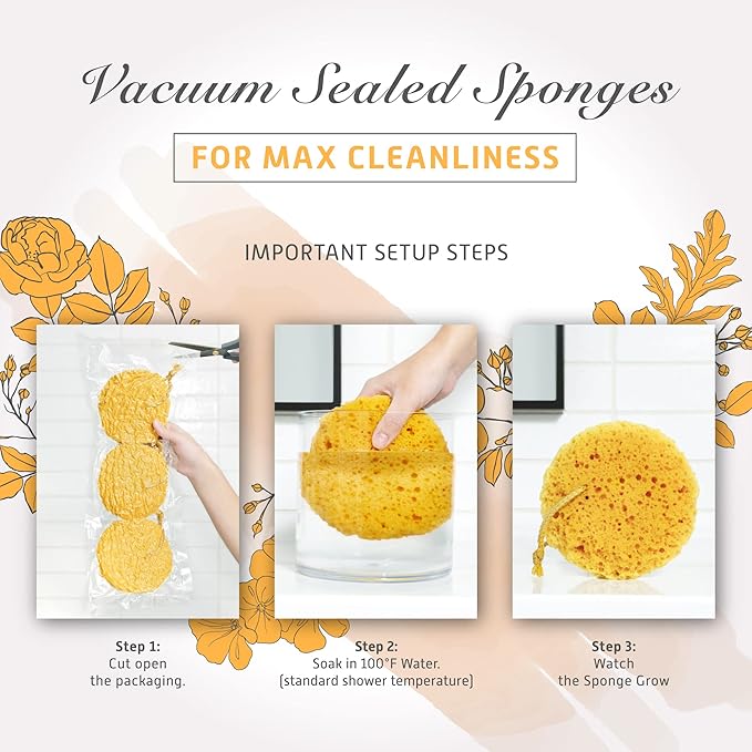 Spongentle Loofah Sponge for Shower and Bathing, Bath Sponge with Dual Texture, Shower Pouf for Gentle and Deep Exfoliation, Large Size Body Scrubber for Men & Women, PU Foam, 37% More Lather, 3 Pack