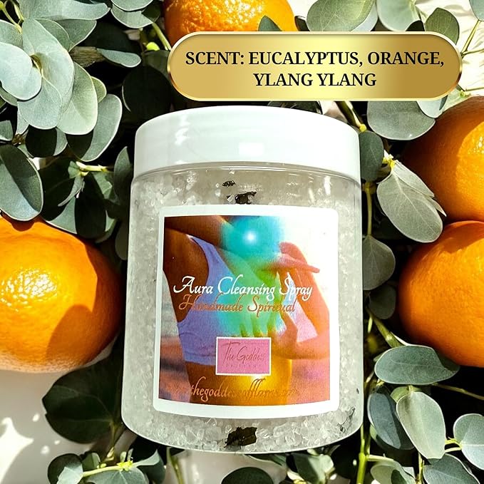Aura Cleansing Bath Salts – Dead Sea Salt Bath Soak for Spiritual Cleansing, Energy Balance & Ritual Use 12oz