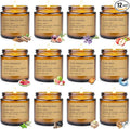 Scented Candles for Home,12 Pack Aromatherapy Candles for Home Scented, Aromatherapy Jar Candle Gifts for Women, Natural Soy Wax Amber Candle Set, Scented Candles Set for Birthday Present