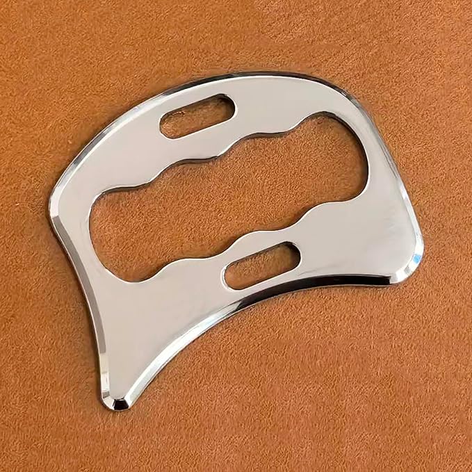 BYYDDIY Stainless Steel Gua Sha Derma Edge Massage Tools-Scraping Massage Tools,Muscle Scraper Tool (D)