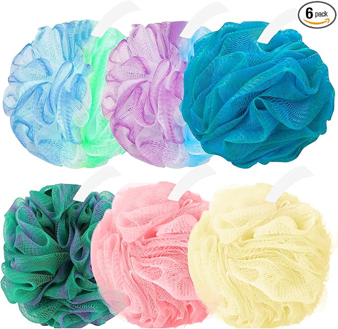 Amazerbst loofah,6 Pack Shower loofah loofah Sponge,Bath Sponge Body Scrubber for Women and Men
