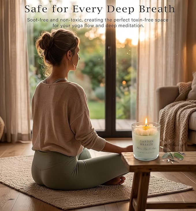 Scented Candles for Women - Aromatherapy Natural Soy Candles 4 Pack, Unique Floral Design, Relaxation Gifts for Mother’s Day, Birthday & Home Decor