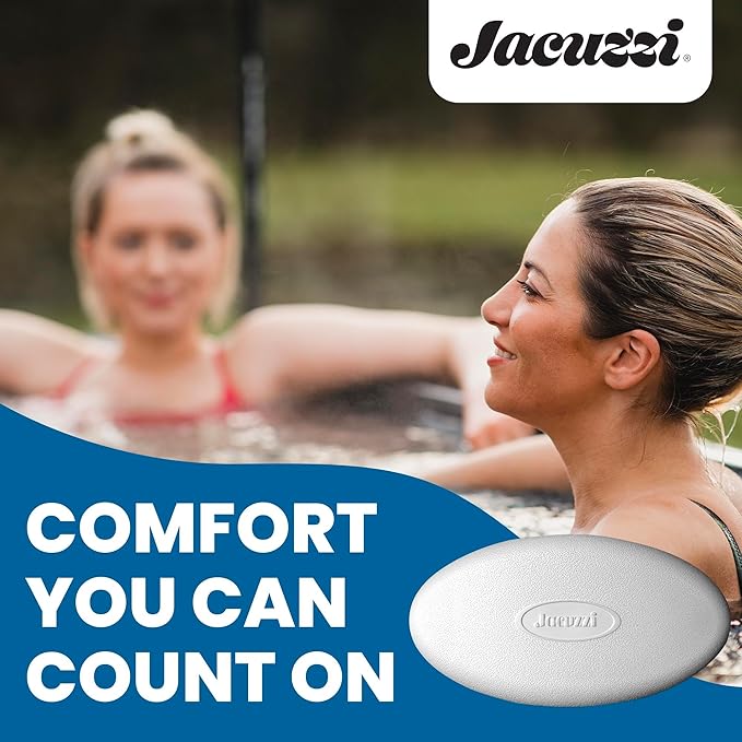 Jacuzzi J-200 Series Spa Pillow - Oval Snap-in Hot Tub Headrest for 2008+, Part #2472‑828, Replacement Spa Pillow, Upgrade Comfort, Tool-Free Installation, Easy to Clean, Long-Lasting Support