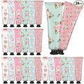 Tea Party Hand Cream Gift Set Wonderland Floral Tea Party Favor Flower Moisturizing Hand Lotion Bulk Dry Cracked Care Cream Teapot Favor Boxes Treat Gift Goodie for Baby Shower, 20 ml(24 Pcs)