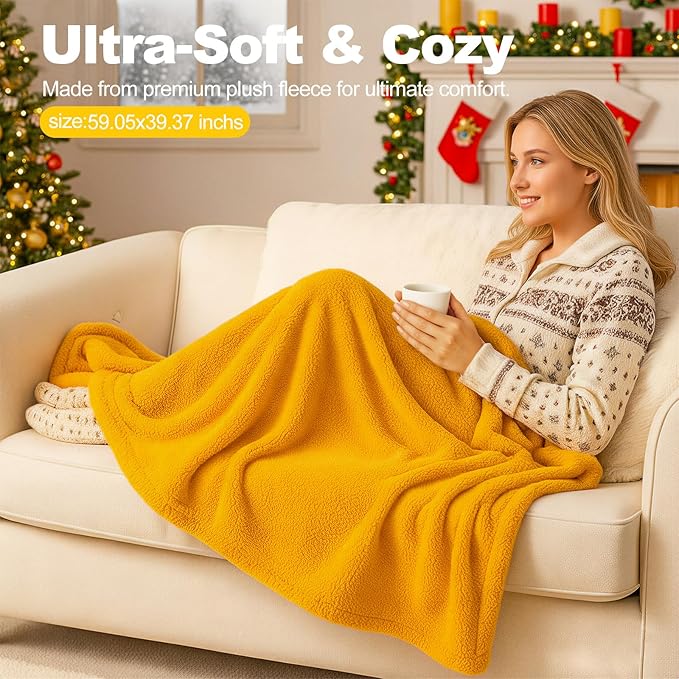 Mothers Day Gifts for Mom, Sunflower Gift Set for Women Wife Friends - Birthday, Christmas, Valentine's Day Gifts | Thoughtful Care Package - Cozy Blanket, Spa & Relaxation - Get Well Soon Baskets Set