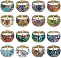 YOROXRG Set 16 Pack Scented Candles Gifts Soy Wax Travel Tin Jar Candles for Home 2.5 OZ Scented Candles for Mom for Christmas, Birthday, Thanksgiving, Mother's Day…