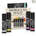 Moroccan Magic Organic Lip Balm 5 Piece Variety Pack Gift Set | Ultra-Hydrating Argan & Essential Oil Lip Moisturizer + Vitamin E | Smooth | Natural | Non-Toxic | Cruelty Free | 5 Pack