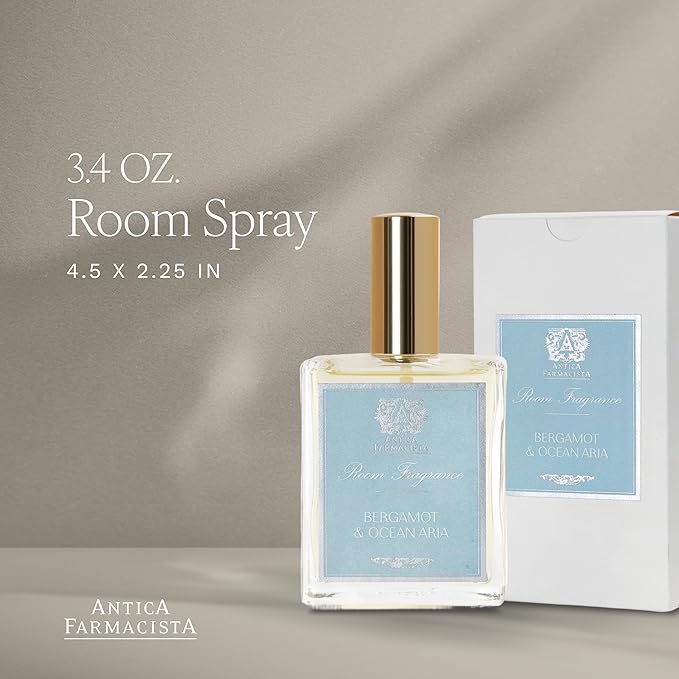 Antica Farmacista Room Spray - Elegant House Spray - Long-Lasting, Room Fragrance - Luxury Gift for Housewarming - Bergamot & Ocean Aria, 3.4 fl oz