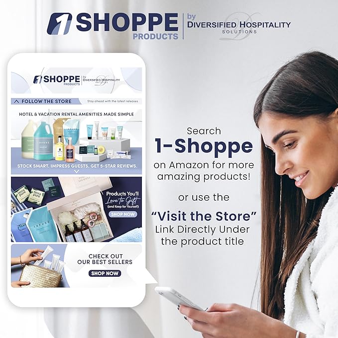 1-Shoppe Infuse Lavender Mint Spa Collection Amenities Set | 10.14 oz Pumps | Shampoo, Conditioner, Hand/Body Wash, Lotion