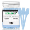 Kopperko Mini Cosmetic Spatula (2.5”, 100 Pack) - Small Plastic Spatula for Skincare, Creams, & Crafts | Makeup Spatula or Multipurpose Mini Applicator for Mixing, Cosmetic, Face Mask | Sky Blue