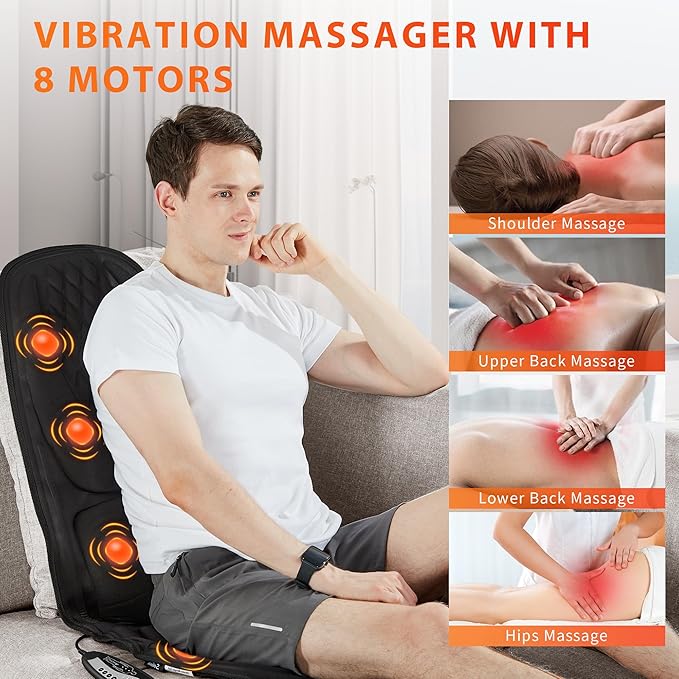 Back Massager for Chair,Massage Chair Pad Helps Relax Muscle and Relieve Pain, Using in The Office/At Home