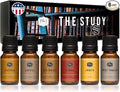 P&J Trading Fragrance Oil The Study Set | Leather, Coffee, Old Books, Cedar, Amber, Sweet Tobacco Candle Scents for Candle Making, Freshie, Soap Making Supplies, Diffuser Oil Scents