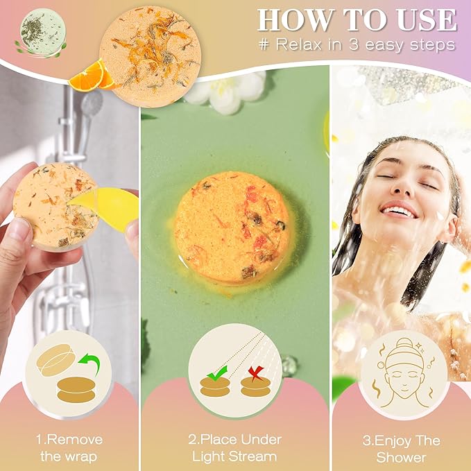 Shower Steamers Aromatherapy Birthday Gifts for Women-12 Pack Mothers Day Gifts,Gifts for Grandma,Wife,Mothers,Stress Relief and Relaxation Gifts for Women and Men