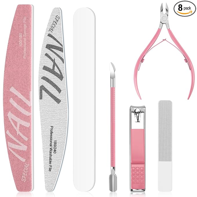 Nail Care Kit,Nail Files and Nail Buffer, Manicure Kit for Women,Cuticle Nippers,Cuticle Trimmer, Cuticle Pusher,Nail Tools,Nail Kit, Pedicure & Manicure Tools,Nail Prep Kit,Gifts for Mom Women