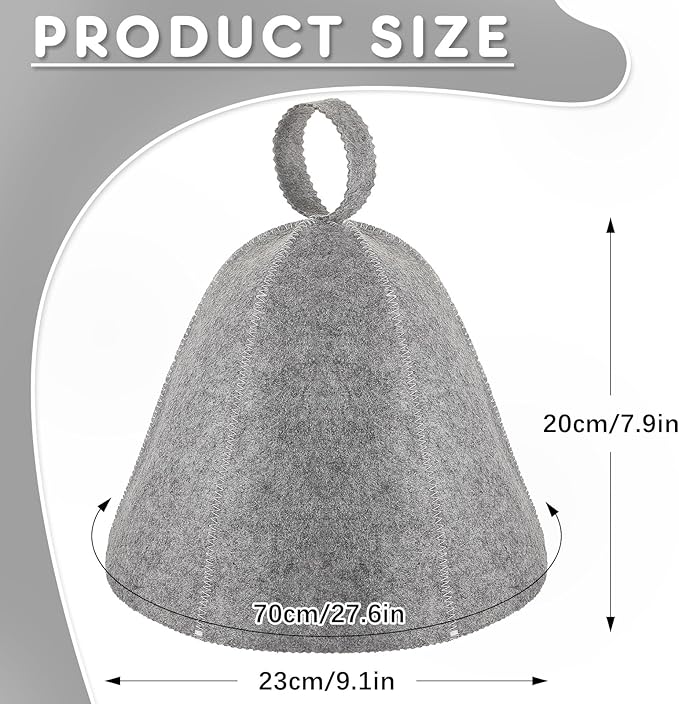 JaGely Sauna Hat for Men Women Sauna Hat Vaporarium Cap Russian Banya Cap for Bath House Accessories