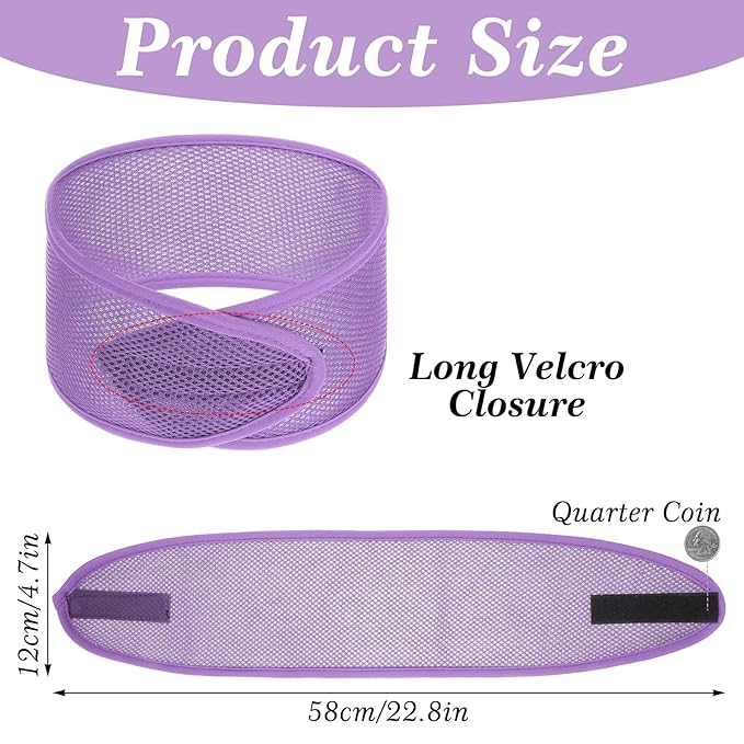 CIATBYYJ 4Pcs Mesh Hair Wraps, Thicker Soft Head Wraps for Black Women, Adjustable Stretchable Wrap Cap for Women Long Short Hair, Non-slip Washable Mesh Hairs Wrap for Makeup Washing Sleeping Spa
