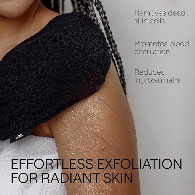 Korean Exfoliating Glove for Shower – Deep Body Scrubber & Face Exfoliator – Shower Gloves – Tan Remover Washcloth, Smooth Skin & Body Exfoliating Mitt – Loofah Wash Cloth Alternative