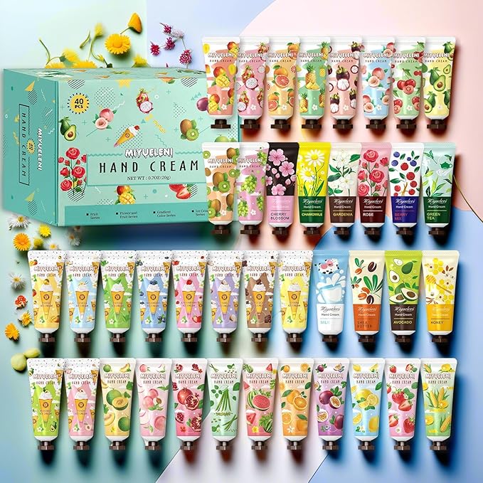 40 Pack Hand Cream Gift Set,Mothers Day Gifts, Moisturizing Hand Lotion for Dry Hands, Gifts for Women&Teen Girls, Teacher Appreciation Gifts,Nurses Week Gifts, Unisex Gifts Bulk