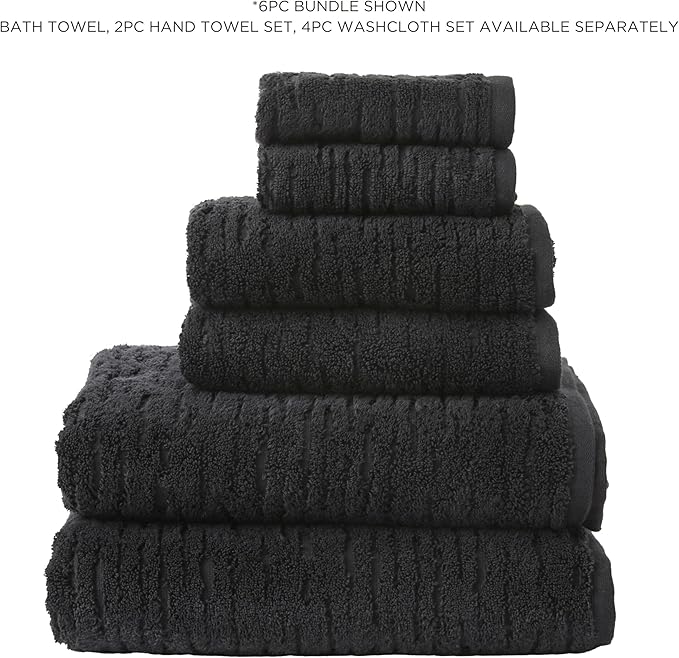SKL Home CloudSoft 100% Cotton Luxury Bath Towel, 600 GSM, Ultra Plush & Absorbent, Slate