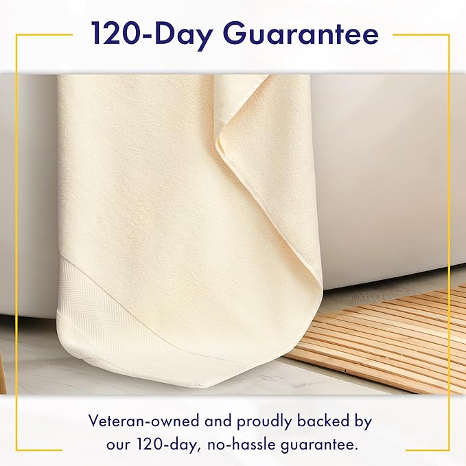 Alusa Home Ultra Soft & Plush Viscose from Bamboo Bath Towels - 700 GSM Luxury Bath Towels - 6 Piece Set - Super Absorbent & Quick Drying (Papyrus)