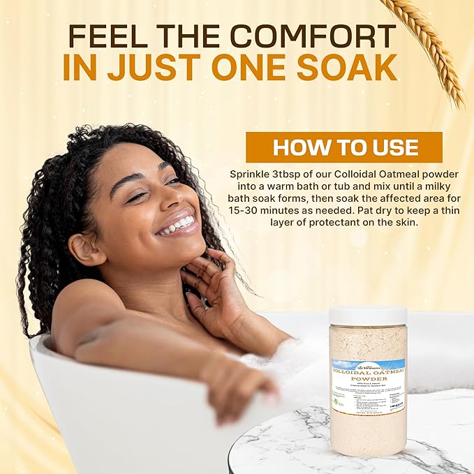 Dirty Treasures Colloidal Oatmeal Bath | Eczema & Itchy Skin Relief | Baby-Safe, 100% Natural, Fragrance-Free | 1 lb (16oz) (Pack of 2)