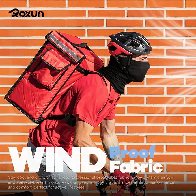 ROXUN 4 Pack Neck Gaiter, Cooling Breathable Face Mask UV Protection Scarf Hiking Bandana for Men/Women